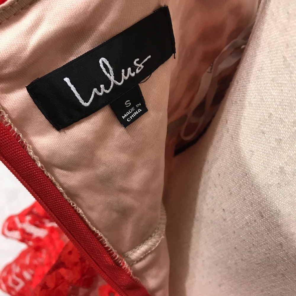 Lulus Someday Swoon Coral Red Embroidered Dress_6